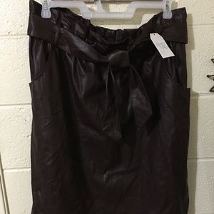 Time and Tru Faux Leather Skirt